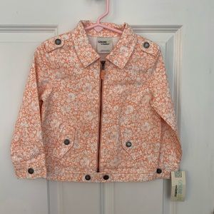 Osh Kosh peach/white denim-like jacket. 4T